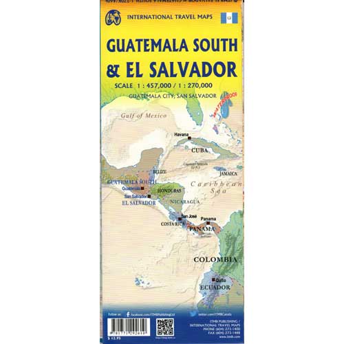 Book cover and/or sample page of El Salvador and Guatemala South: Travel Map