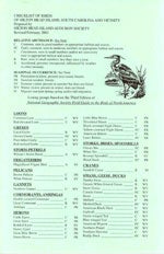 Checklist of Birds of Hilton Head Island, South Carolina and Vicinity cover