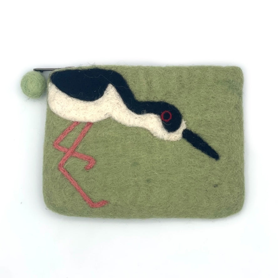 Bird Portrait Felt Pouch