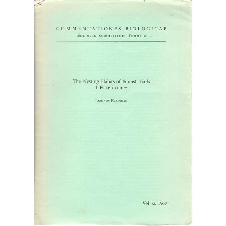 Book cover and/or sample page of The Nesting Habits of Finnish Birds I. Passeriformes