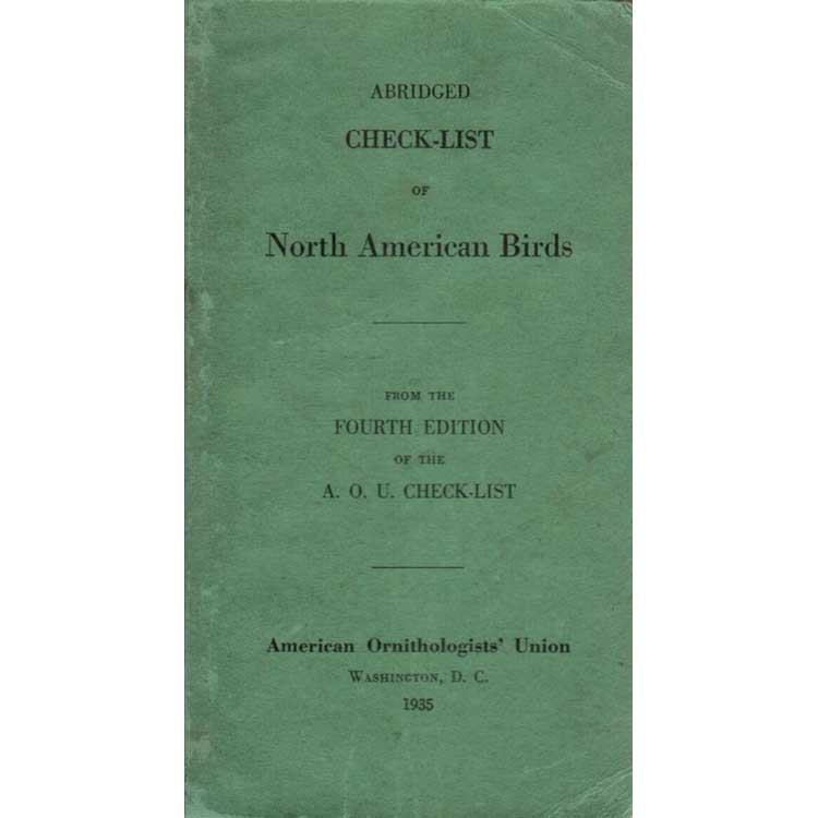Book cover and/or sample page of Abridged Check-List of North American Birds