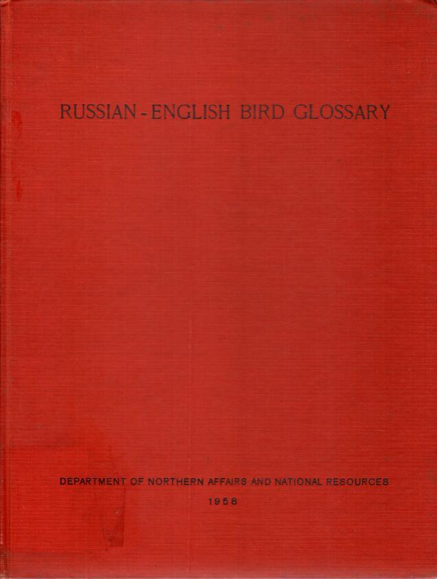 Book cover Russian-English Bird Glossary