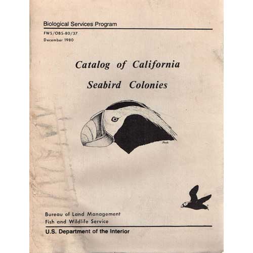 Book cover and/or sample page of Catalog of California Seabird Colonies