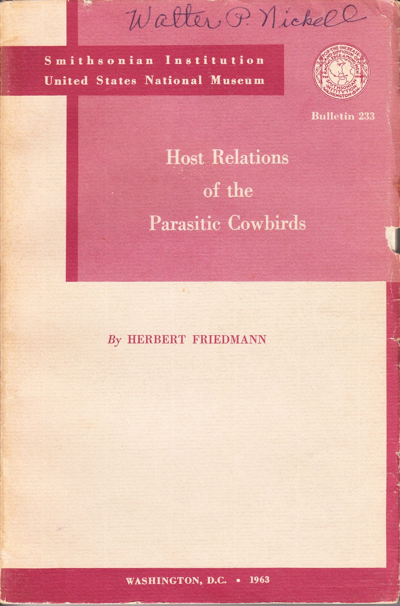 Host Relations of Parasitic Cowbirds