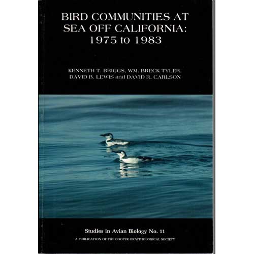 Book cover and/or sample page of Bird Communities at Sea Off California 1975 to 1983. SAB No. 11