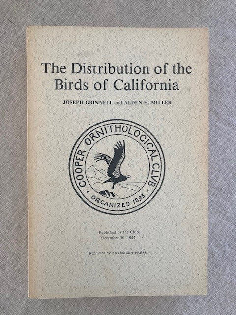 The Distribution of the Birds of California