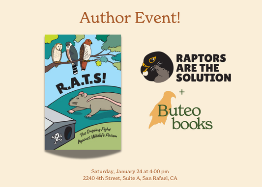 banner image showing the cover of the graphic novel 'RATS - the ongoing fight against wildlife poison' + event details