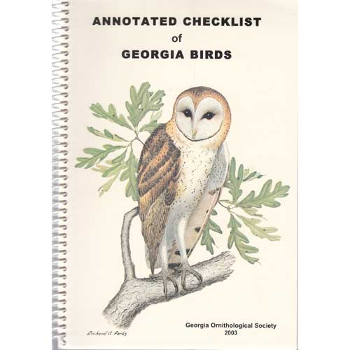 Book cover and/or sample page of Annotated Checklist of Georgia Birds, Fifth Edition