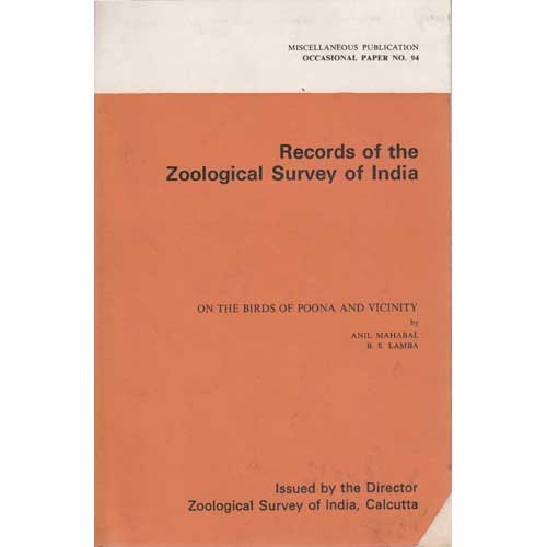 Book cover and/or sample page of On the Birds of Poona and Vicinity. Records of the Zoological Survey of India.