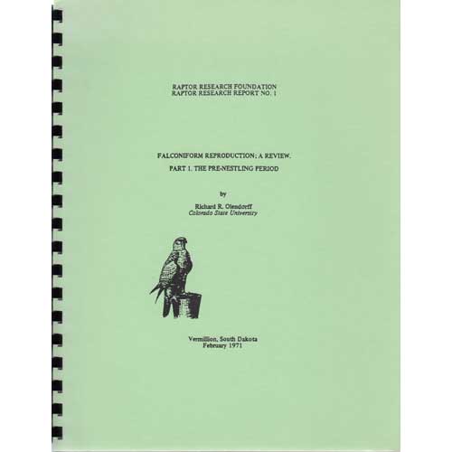 Book cover and/or sample page of Falconiform Reproduction: A Review. Part 1. The Pre-nestling Period