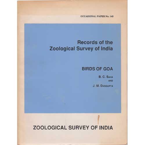 Book cover and/or sample page of Records of the Zoological Survey of India: Birds of Goa