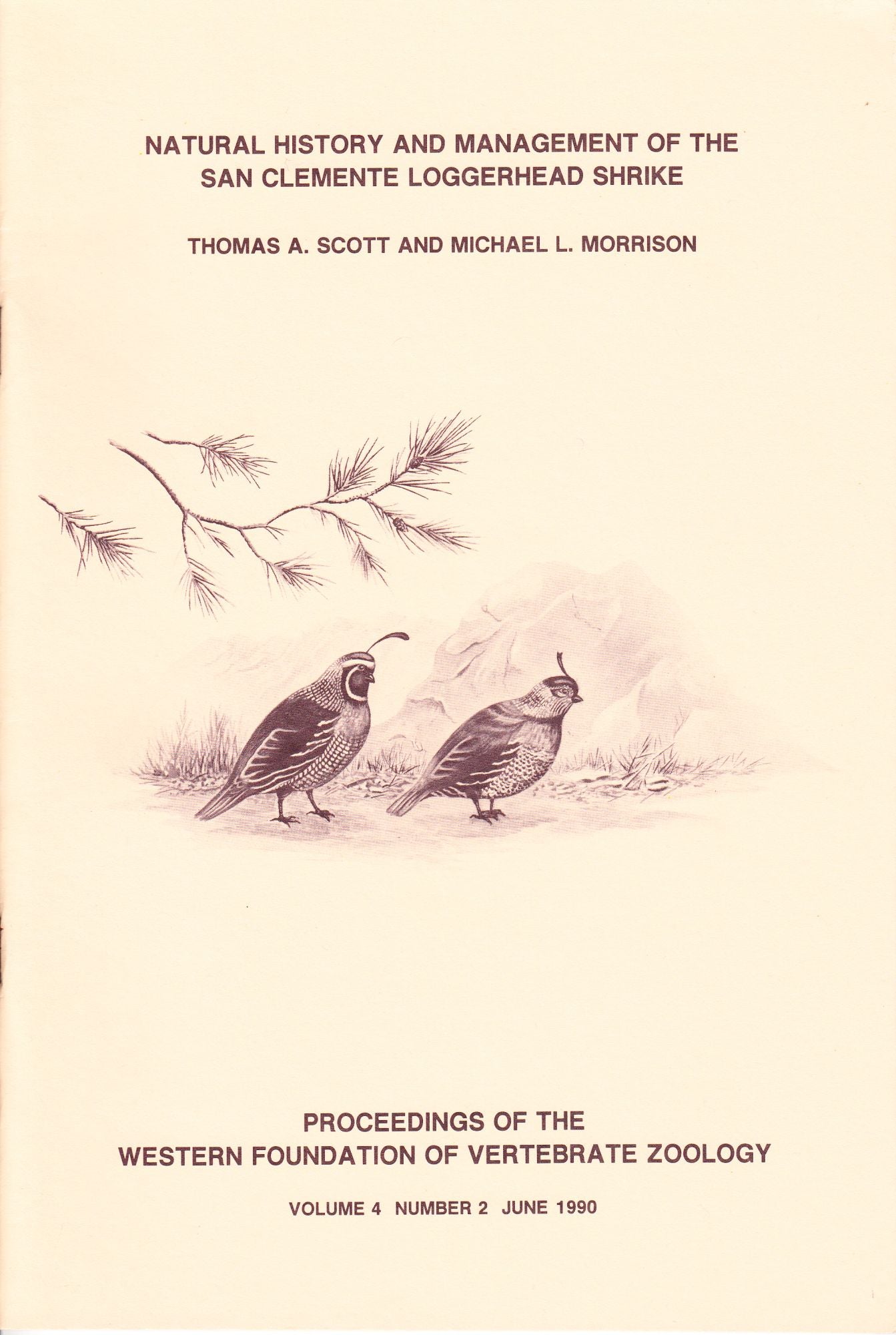 Natural History and Management of the San Clemente Loggerhead Shrike