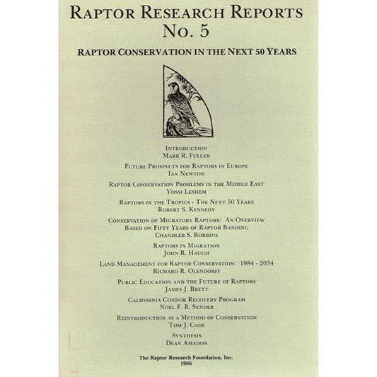 Book cover and/or sample page of Raptor Conservation in the Next Fifty Years