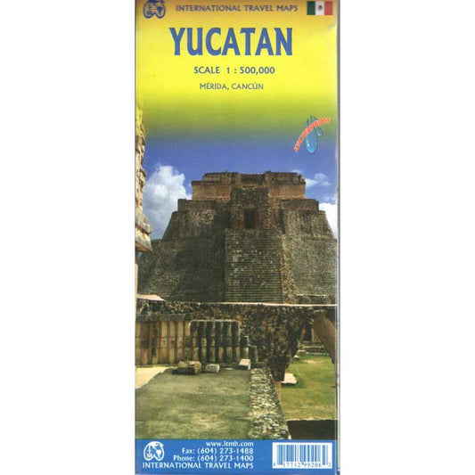 Book cover and/or sample page of Yucatan: Travel Map [Waterproof]