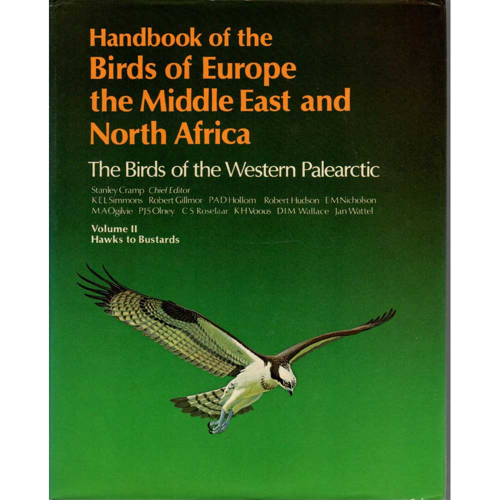 Book cover and/or sample page of Handbook of the Birds of Europe, the Middle East, and North Africa. Volume II: Hawks to Bustards
