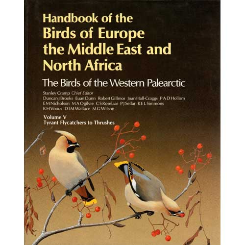Book cover and/or sample page of Handbook of the Birds of Europe, the Middle East, and North Africa. Volume 5.