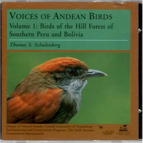 Book cover and/or sample page of Voices of Andean Birds, Vol. 1: Birds of the Hill Forest of Southern Peru and Bolivia (CD)