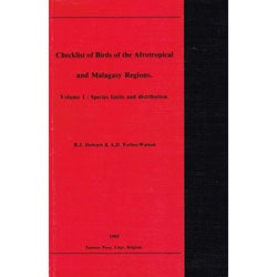 Book cover and/or sample page of Checklist of Birds of the Afrotropical and Malagasy Regions. Volume I: Species limits and distribution.