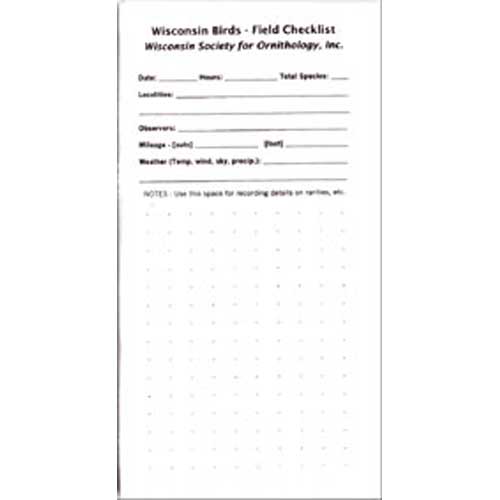 Wisconsin Birds: Field Checklist cover