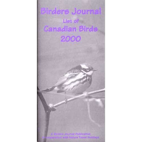 Birders Journal List of Canadian Birds 2000 cover