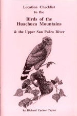 Book cover and/or sample page of Location Checklist to the Birds of the Huachuca Mountains & the Upper San Pedro River