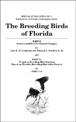 Book cover and/or sample page of The Breeding Birds of Florida: Special Publication No. 7