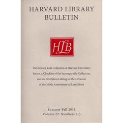 Book cover and/or sample page of The Edward Lear Collection at Harvard University