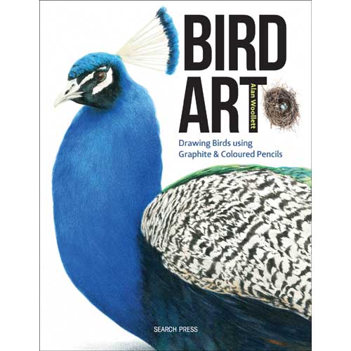 Book cover and/or sample page of Bird Art: Drawing Birds using Graphite & Coloured Pencils