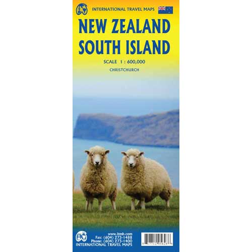 Book cover and/or sample page of New Zealand's South Island: Travel Map