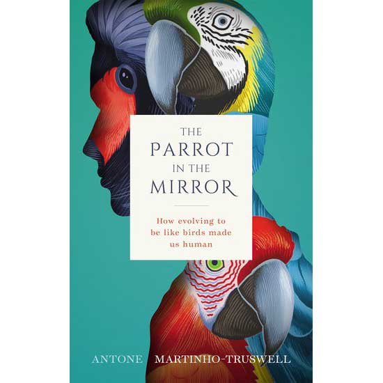 Book cover and/or sample page of The Parrot in the Mirror: How evolving to be like birds makes us human