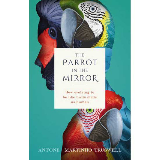 Book cover and/or sample page of The Parrot in the Mirror: How evolving to be like birds makes us human
