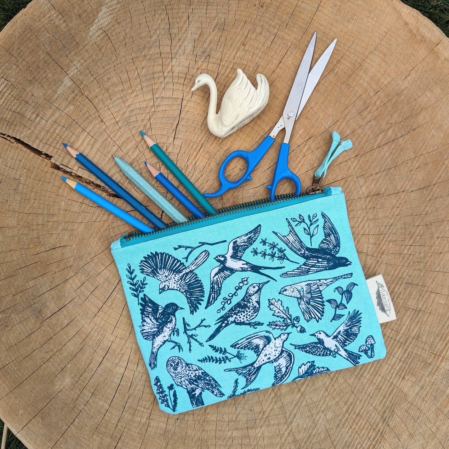 Birds & Botanicals Zippered Pouch