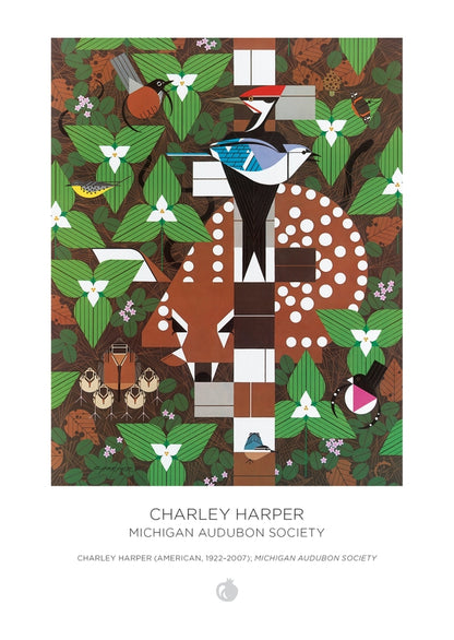 Puzzle: Charley Harper Charley Harper 120-Piece Double-Sided Jigsaw Puzzle Set