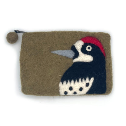 Bird Portrait Felt Pouch