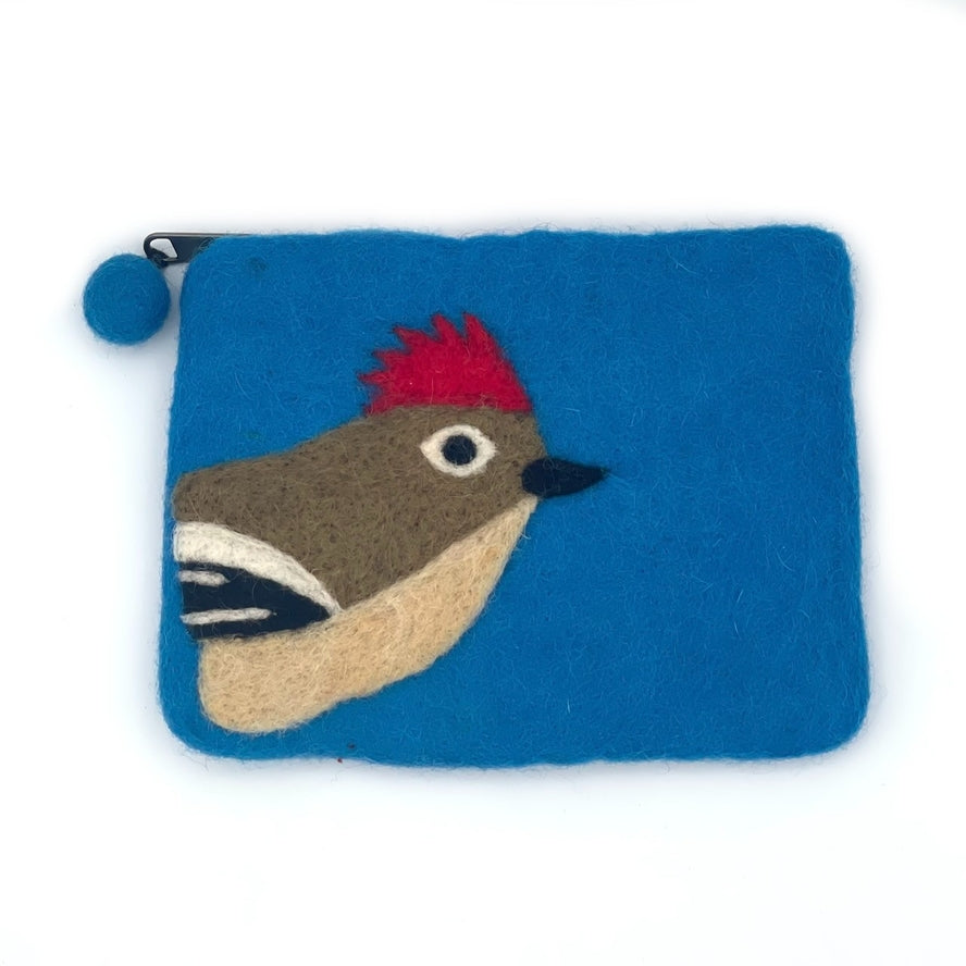 Bird Portrait Felt Pouch