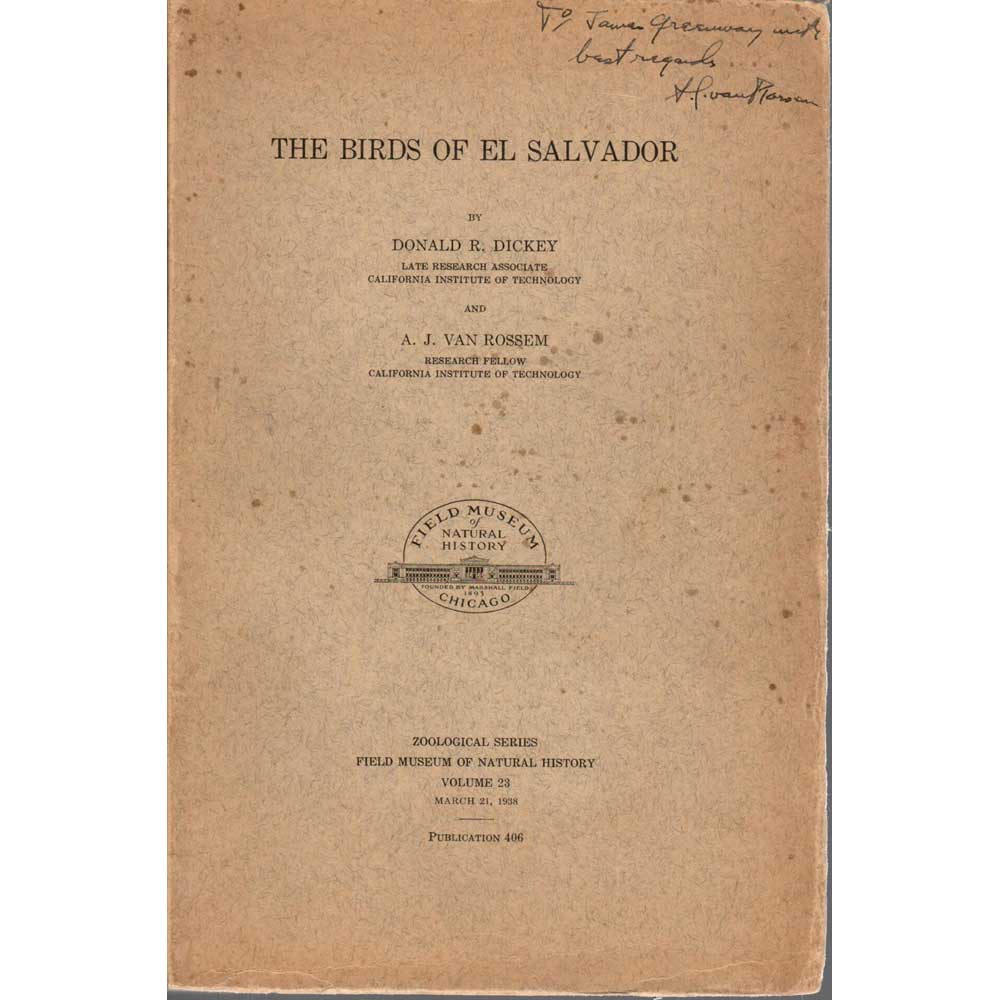 Book cover and/or sample page of The Birds of El Salvador