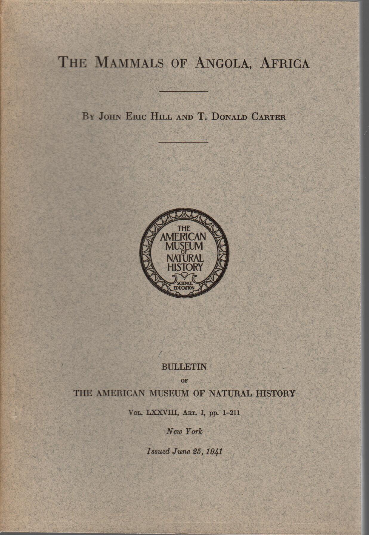 Book cover The Mammals of Angola, Africa
