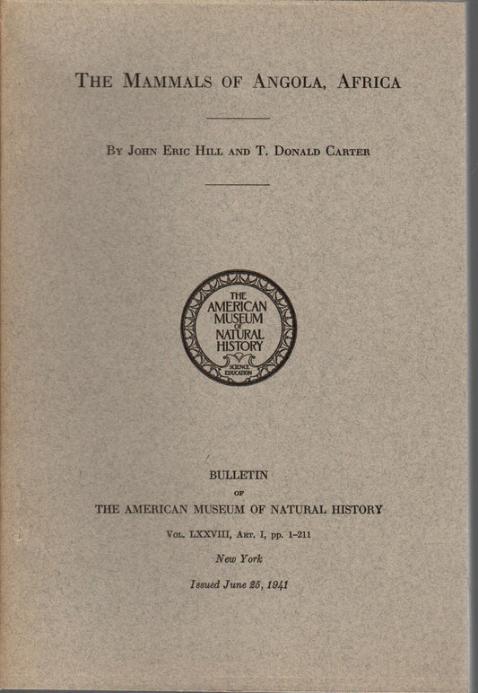 Book cover The Mammals of Angola, Africa