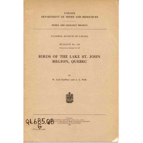 Book cover and/or sample page of Birds of the Lake St. John Region, Quebec