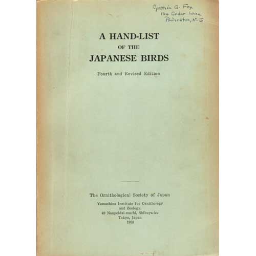 Book cover and/or sample page of A Hand-List of the Japanese Birds. Fourth and Revised Edition.