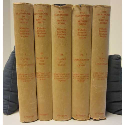 Book cover and/or sample page of The Handbook of British Birds. Five Volumes