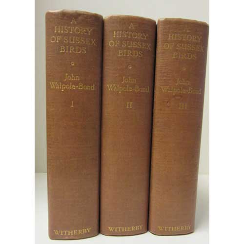Book cover and/or sample page of A History of the Birds of Sussex. Volumes I-III