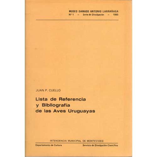 Book cover and/or sample page of Lista de Referencia y Bibliografia de las Aves Uruguayas