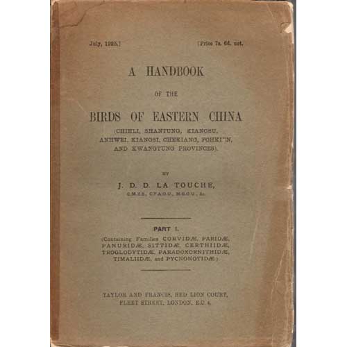 Book cover and/or sample page of A Handbook of the Birds of Eastern China Parts I-III