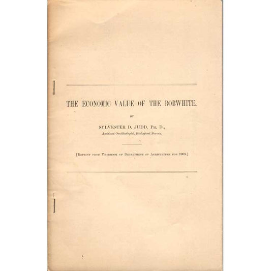 Book cover and/or sample page of The Economic Value of the Bobwhite