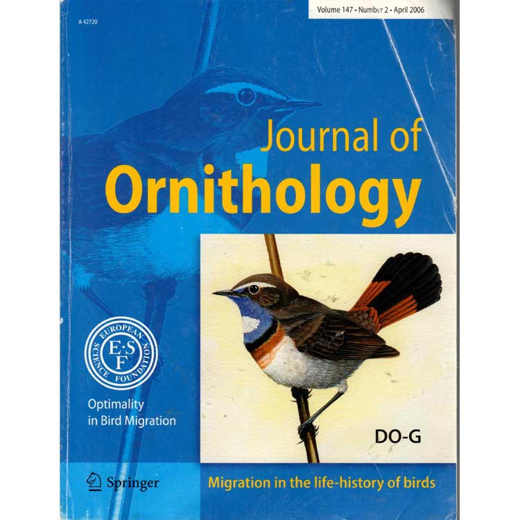 Book cover and/or sample page of Journal of Ornithology: Volume 147 Number 2 April 2006