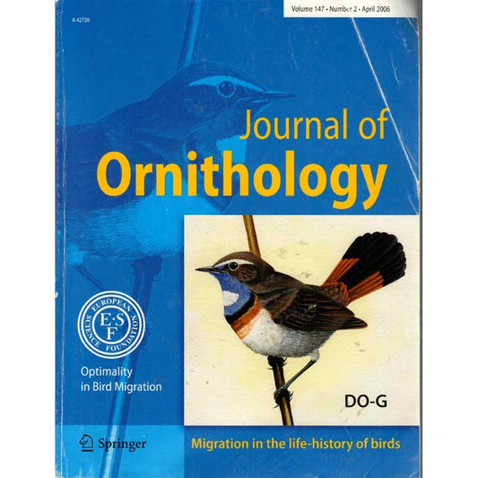 Book cover and/or sample page of Journal of Ornithology: Volume 147 Number 2 April 2006