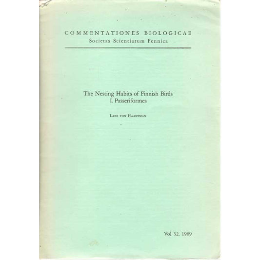Book cover and/or sample page of The Nesting Habits of Finnish Birds I. Passeriformes