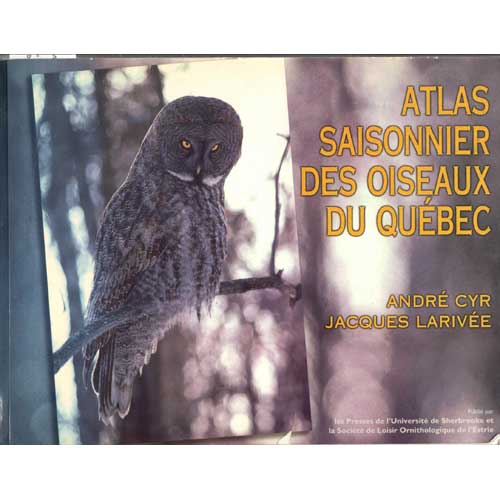 Book cover and/or sample page of Atlas  Saisonnier des Oiseaux du Quebec