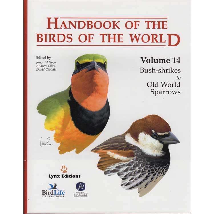 Handbook of the Birds of the World, Volume 14: Bush-shrikes to Old World Sparrows cover